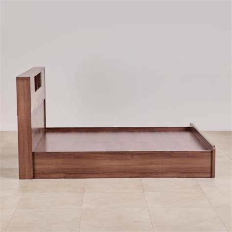 Buy Leon Bond King Bed with Box Storage - Brown from Home Centre at ...