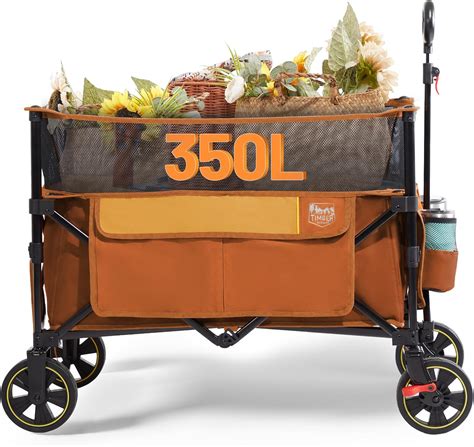 Amazon.com : TIMBER RIDGE 350L Extra Large Collapsible Folding Wagon ...