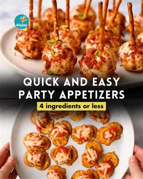 7 Quick and Easy Party Appetizers (4-Ingredient or Less) - DIY Joy