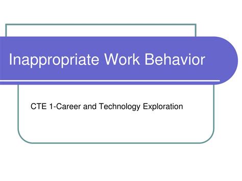 Inappropriate Work Behavior 的图像结果