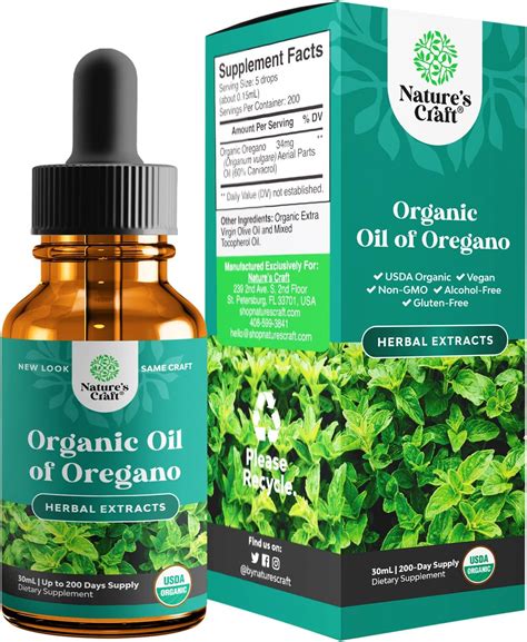 Amazon.com: Oregano Oil Organic Liquid Drops - Super Concentrated USDA ...