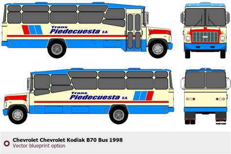 1998 Chevrolet Kodiak B70 Bus Bus blueprints free - Outlines