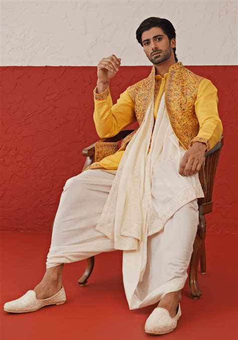 Yellow Kurta Set With Duppata - Kalpraag- Fabilicious Fashion