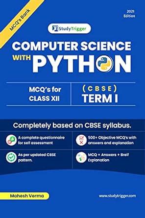 Computer Science with Python MCQ Bank: CBSE TERM I eBook : Verma ...