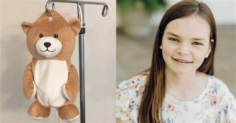 Girl, 12, with rare disorder creates teddy bears that hide IV bags for ...