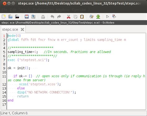 Executing scilab code