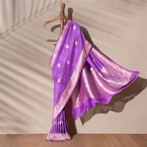Nico Banarasi Handwoven Linen Chiffon Saree – Warp 'n Weft