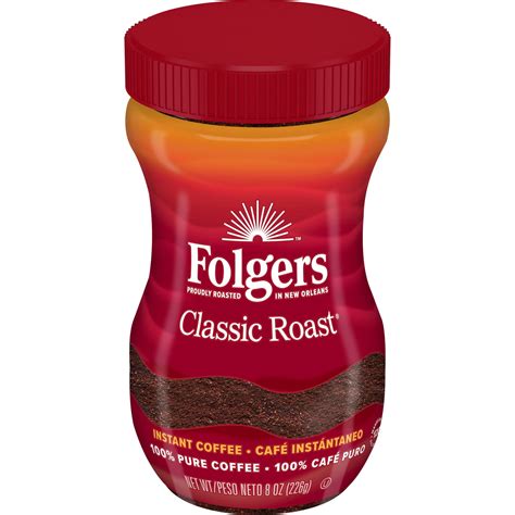 Folgers Classic Roast Instant Coffee, 8 Ounces | Walmart en línea