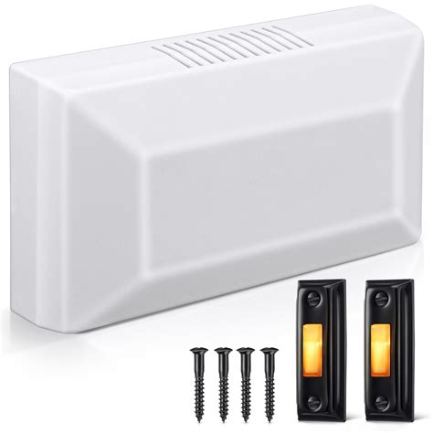 Saillong Wired Door Bell Chime Kit with 16V 10VA Two Note Lighted Metal ...