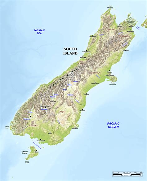 South Island Map Printable