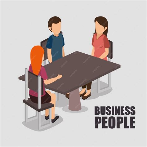 Business people isometrics design | Premium Vector