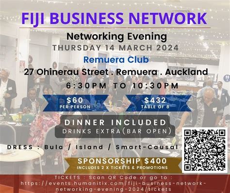 Fiji Business Networking Evening & Dinner, Remuera Club Inc., Auckland ...