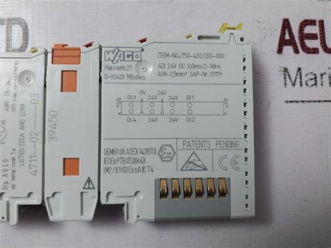 Wago 750-432/200-000 Digital Input Module 4-channel – Aeliya Marine Tech