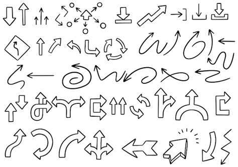 Hand drawn arrows | Premium Vector