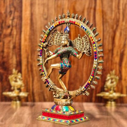 Buy Brass Nataraja Statue with Ring - Symbolic Lord Shiva's Cosmic ...