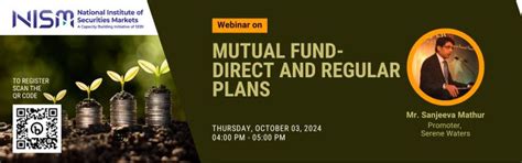 Webinar on Mutual Fund-Direct and Regular Plans - National Institute of ...