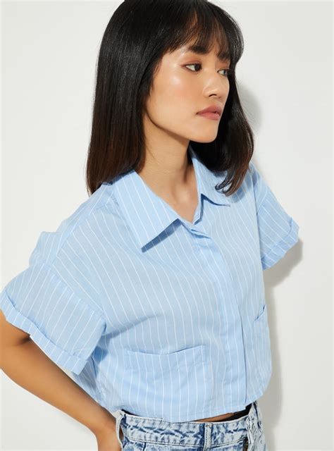 Buy URB_N Women Checked Crop Shirt Online at just Rs. 699.0 ...