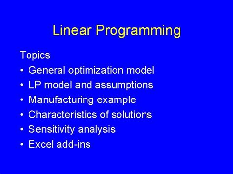 Image result for Linear Programming LP Model