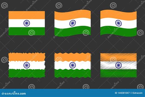 India Flag Set, Official Colors and Proportion of Republic of India ...