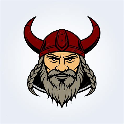 A character illustration of a viking man with a horned helmet | Premium ...