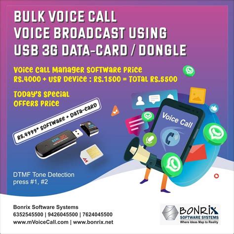 Bulk Voice Call - Voice Broadcast Using USB 3G Data-card / Dongle ...