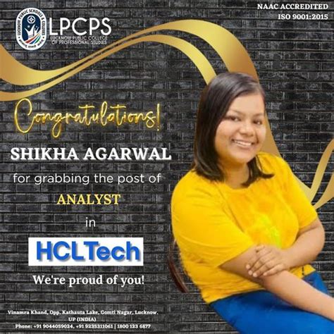 LPCPS | Lucknow Public College of Professional Studies | Placed Students