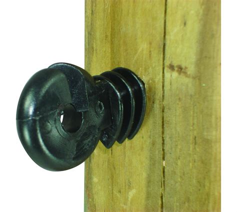 Field Guardian Wood Post Screw-In Ring Polyrope Insulator, Black ...