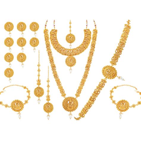 Sukkhi Traditional Gold Plated South Indian Temple Dulhan Necklace Set ...