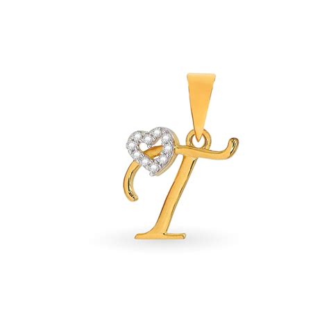 Buy quality ' t ' alphabet 18k gold pendant in Rajkot