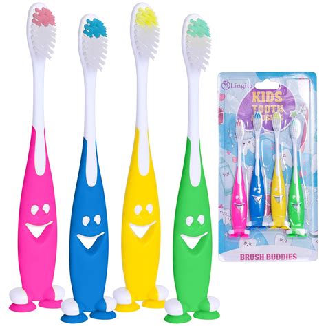 Child Smiley Toothbrushes (4 Pack) | Comes in a Variety of Colors ...