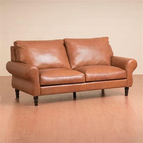 Buy Fancy Leather 3-Seater Sofa - Brown from Home Centre at just INR ...