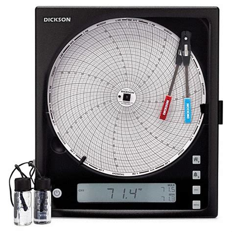 DICKSON, Circular Chart Recorders, Temp°C/Temp°F, Circular Chart ...