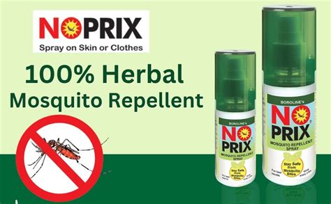 BOROLINE Noprix Ayurvedic Personal Mosquito Repellent Spray 100 ml X 3 ...