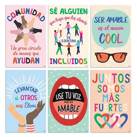 Buy S&O Set of 6 Kindness Spanish Classroom s - Spanish Classroom ...