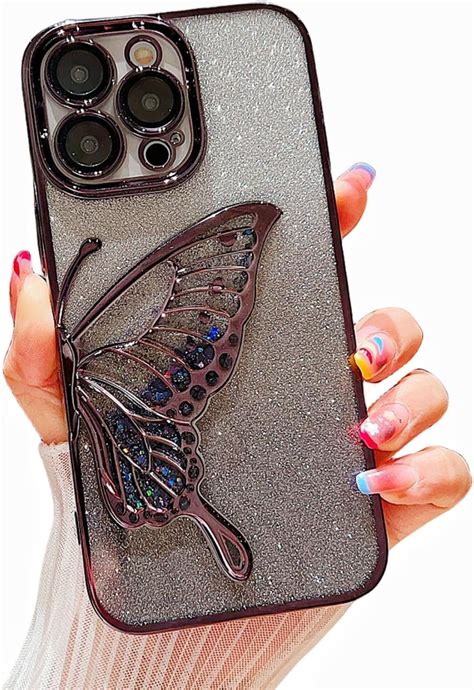 mobistyle Silicone Designed For iPhone 13 Pro Cover With Glitter Cute ...