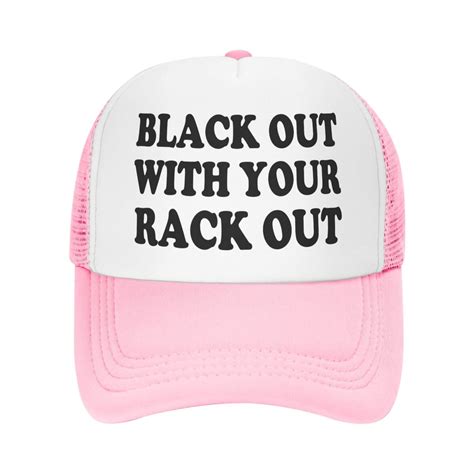 Black Out with Your Rack Out Hat - Funny Party Trucker Hats - Vintage ...