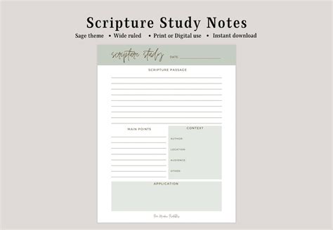Image result for LDS Scripture Study Note Template PDF