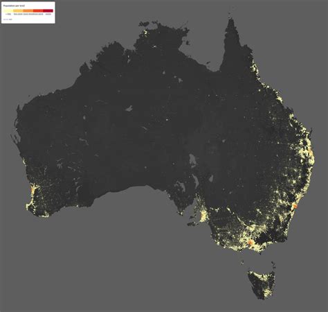 Australia’s Population Density More population... - Maps on the Web