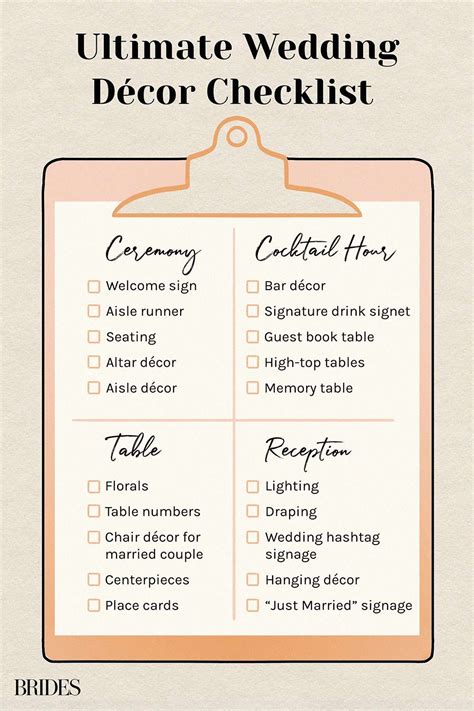 Image result for Wedding Reception Decor Checklist
