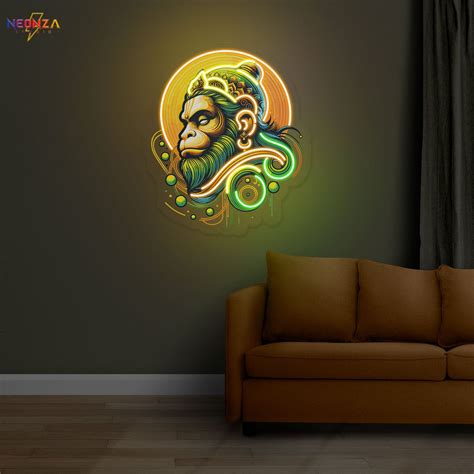 Hanuman ji neon sign artwork – acrylicsheetsindia