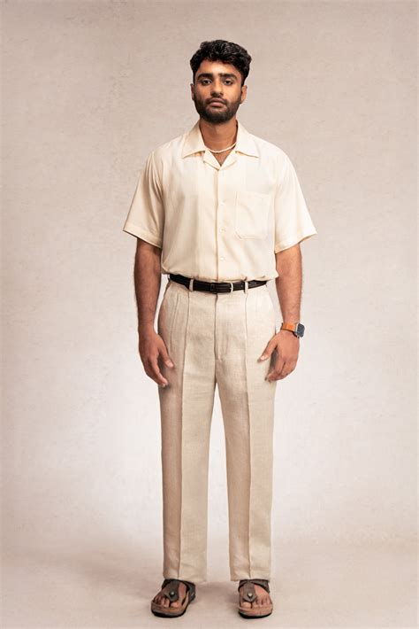 Pleated Linen Trousers (Men) – Fineapple