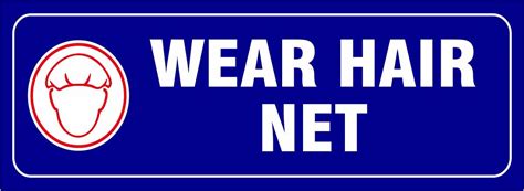 Wear Hair Net Sign board in 3mm ACP Sheet with Self Adhesive Signage ...