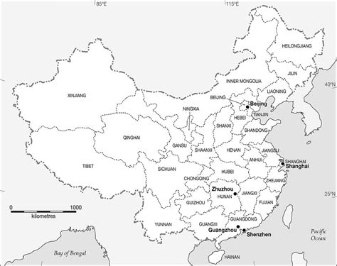 China Map Printable Single-Color 的图像结果