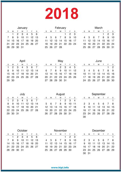 Free Printable Calendar 2018 Printable Blank Calendar Org - Riset