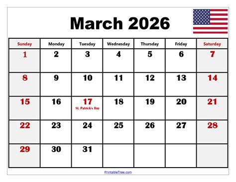 March Calendar With Holidays March 2025 Calendar 20 Cute & FREE