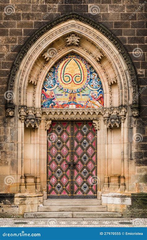 St Peter and Paul Gothic Portal, Prague Stock Image - Image of landmark ...