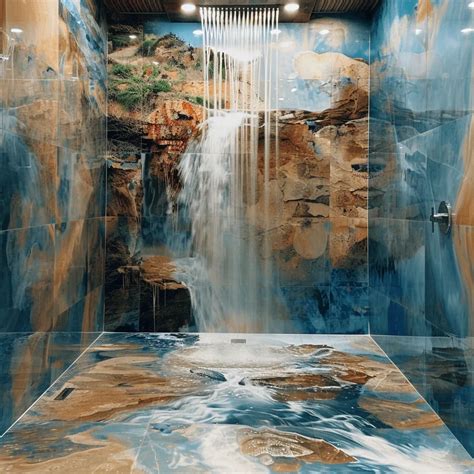 Redefining Relaxation: Dive into Epoxy Waterfall Showers