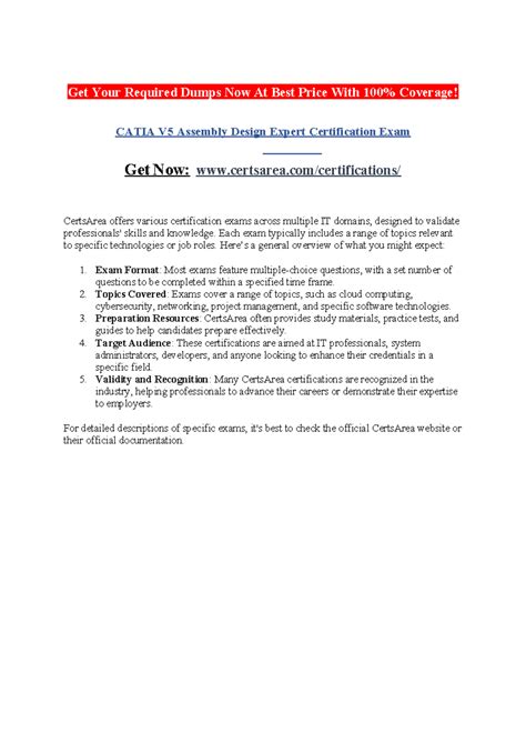 Catia V5 Assembly Design Expert Certification Exam - Get Your Required ...
