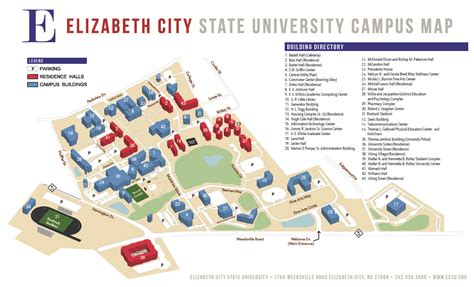 ECSU Campus Map | Campus map, Campus, Map design