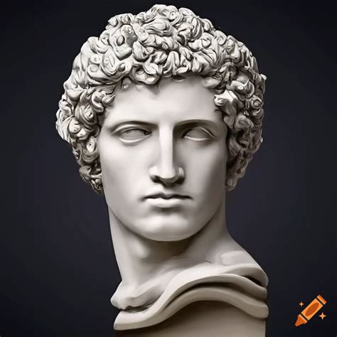 Greek male statue painting face portrait on Craiyon